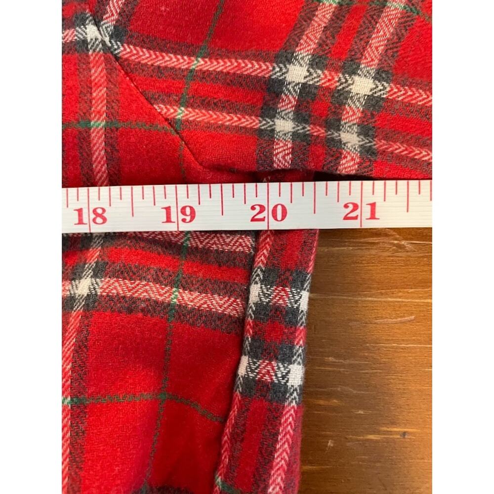 Red Flannel Shirt Womens Size Small Plaid Button Up Shirt Long Sleeve Knit‎ Top - Picture 15 of 16